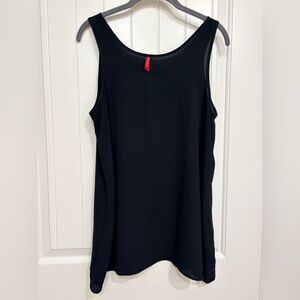 SPANX Black Scoop Neck Sheer Lightweight Sleeveless Tank Top Women’s Size Medium